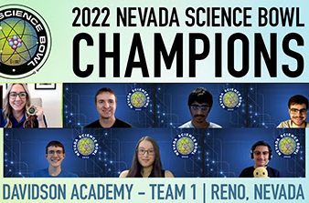 2022 Nevada Science Bowl Champions Davidson Academy