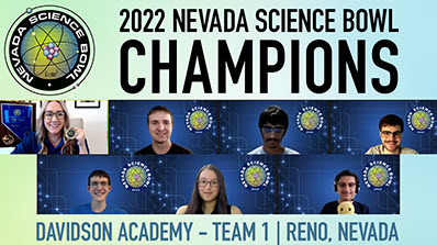 2022 Nevada Science Bowl Champions Davidson Academy