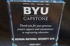 BYU Capstone plaque presented to NNSS