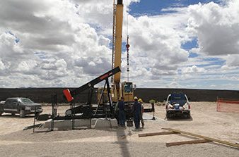 sampling activities at a well on Pahute Mesa at the NNSS
