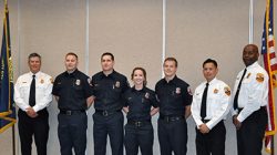firefighters badging ceremony