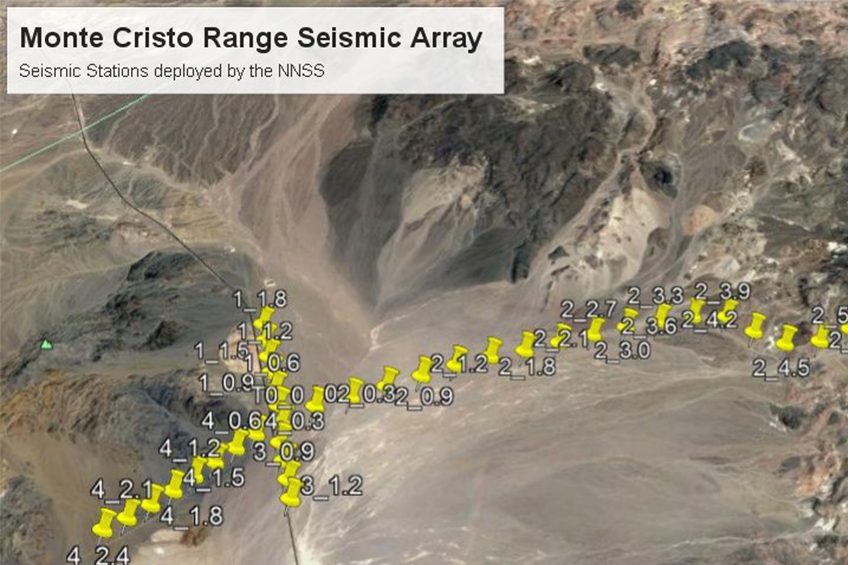 Seismic stations deployed by the NNSS.