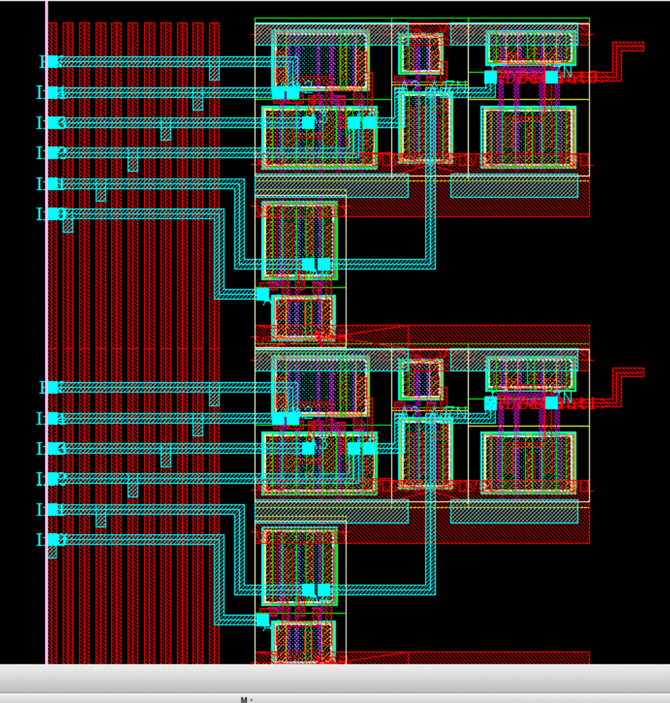 Figure 3. ROIC Layout: The 55µm x 960mm ROIC layout was completed in the first year.