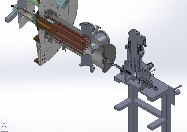 Figure 1. Cutaway showing pellet injector coupled with DPF system