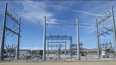 a power substation pictured at the Site