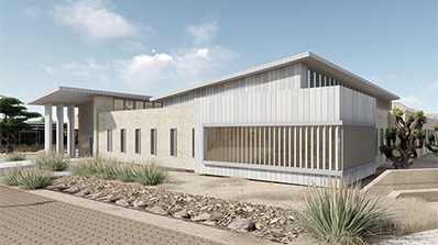 Artist rendering of new building at the NNSS