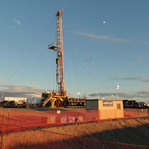 groundwater drilling rig at the NNSS