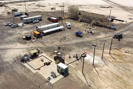 aerial view of NPTEC at the NNSS