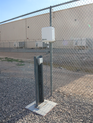 Ground-based sensor prototype installed on RSL-Nellis fence