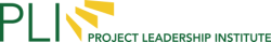 A green and gold logo for the Department of Energy Project Leadership Institute