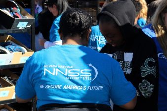 A student and NNSS volunteer.