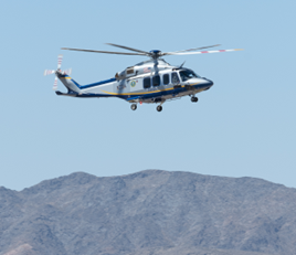 The NNSA Aerial Measuring System Leonardo AW-139 helicopter.